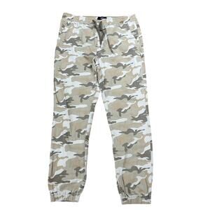 Aero Aeropostale Men's Camo Jogger Pants Size Large Drawstring Tan Khaki